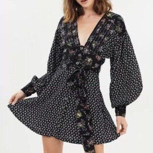 New Free People Wonderland Floral Printed Mini Dress Size XS